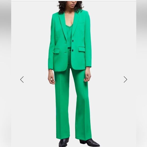 The Kooples GREEN CRÊPE SUIT JACKET BLAZER NWT - Picture 1 of 9